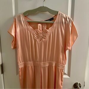 Vintage Fernando Sanchez Elegant Peach Chemise Jumpsuit Size M